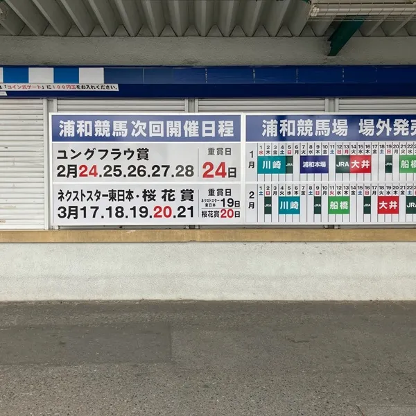 浦和競馬場看板